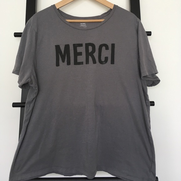 Old Navy Tops - Old Navy Merci Boxy Graphic Tee 100% Cotton